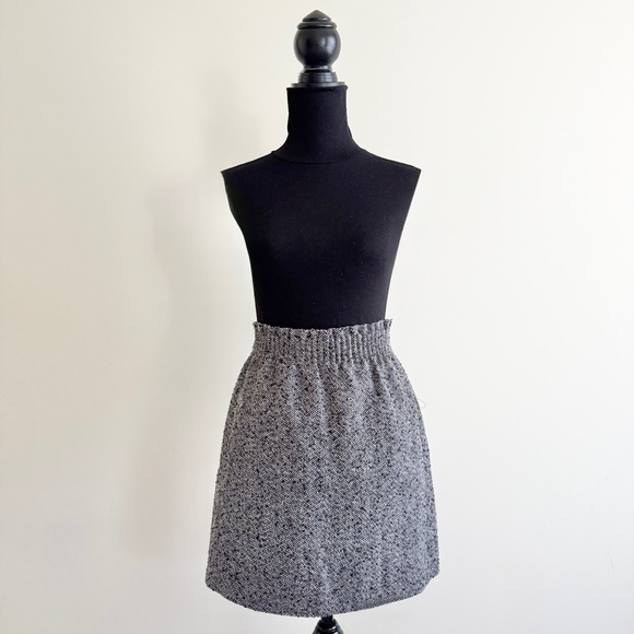 J.Crew Factory Wool Blend Herringbone Skirt – Size 00, New with Tags - Picture 2 of 4